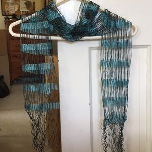 2 Chic Turquoise/Black Scarf